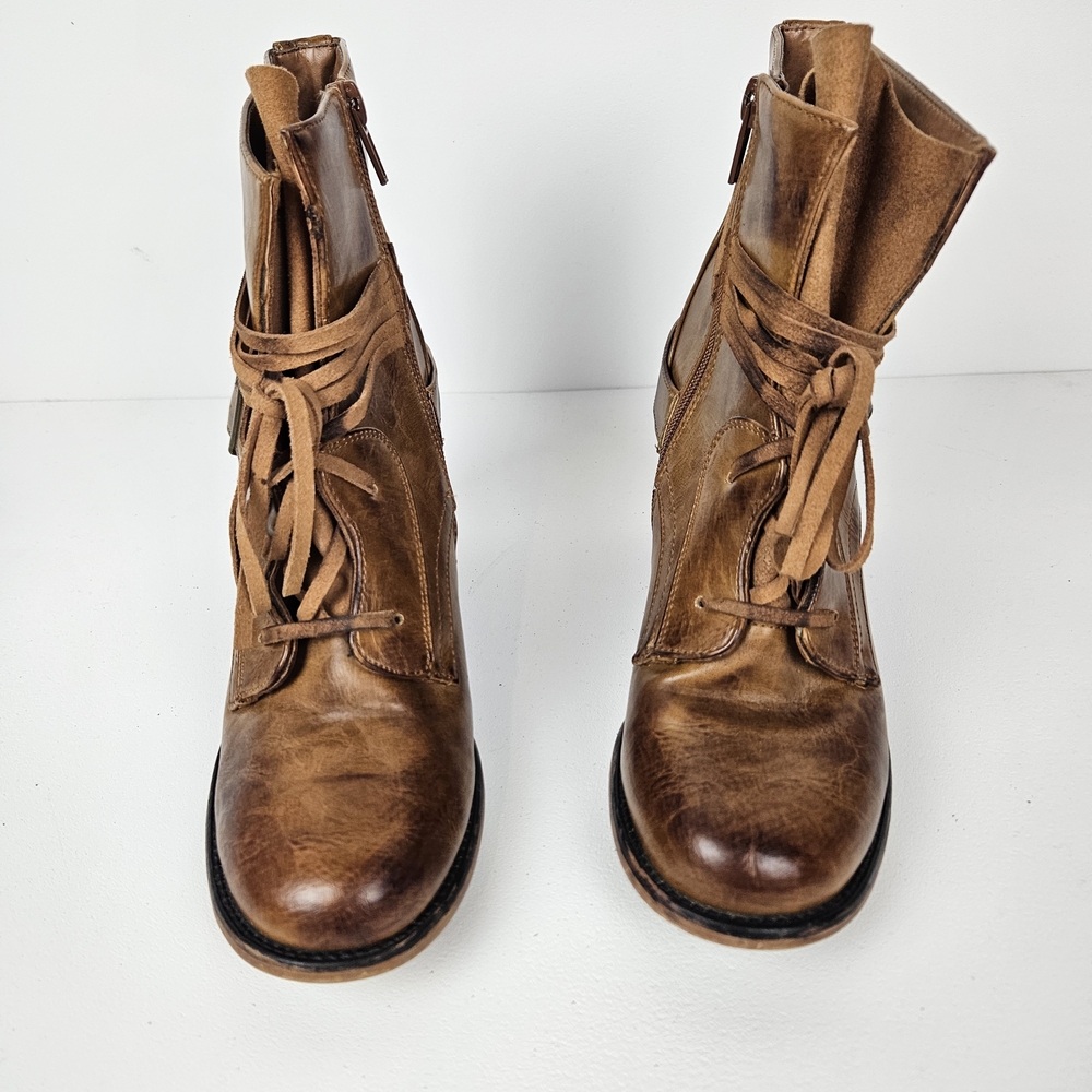 Celebrity Pink Cognac Backstreet Heeled Boots 7.5 Witchy Boho Hippie Cottagecore